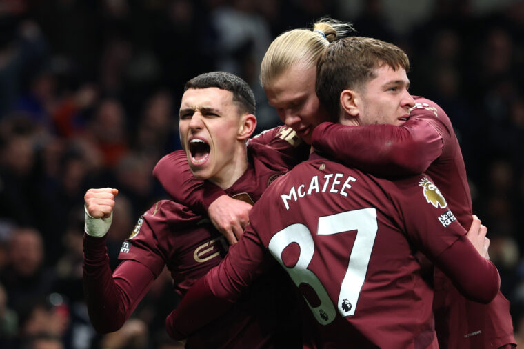 Man City secure crucial win at Tottenham in Champions League push