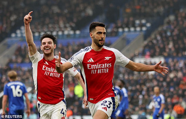 Leicester 0-2 Arsenal: Mikel Merino’s late double secures all three points as the Gunners keep their title hopes alive at the King Power Stadium