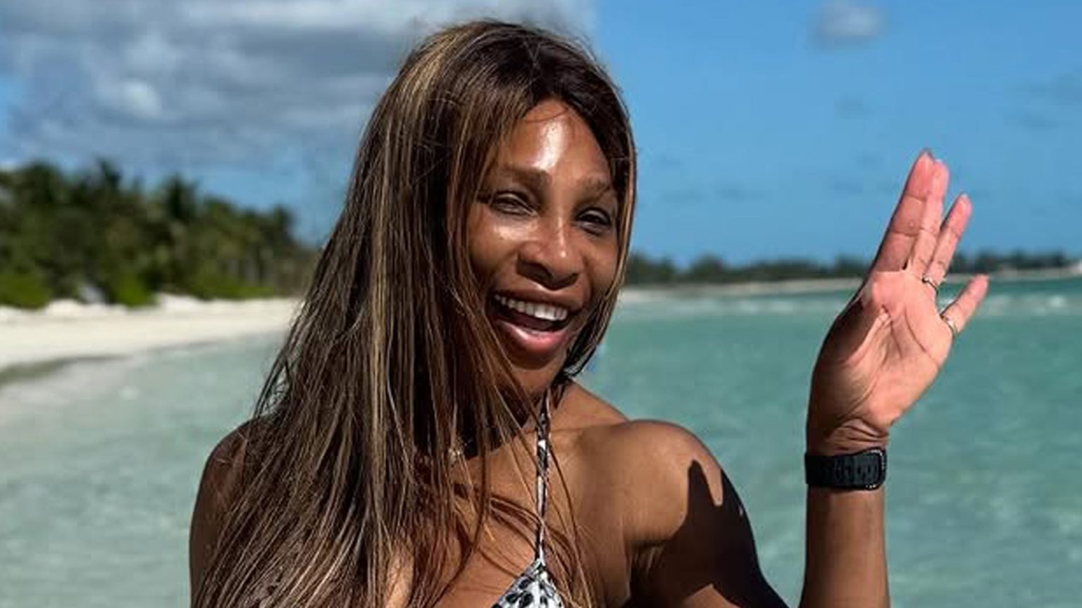 Serena Williams shows off ‘fire’ post tennis retirement body in bikini at age of 43 after surprise Super Bowl appearance