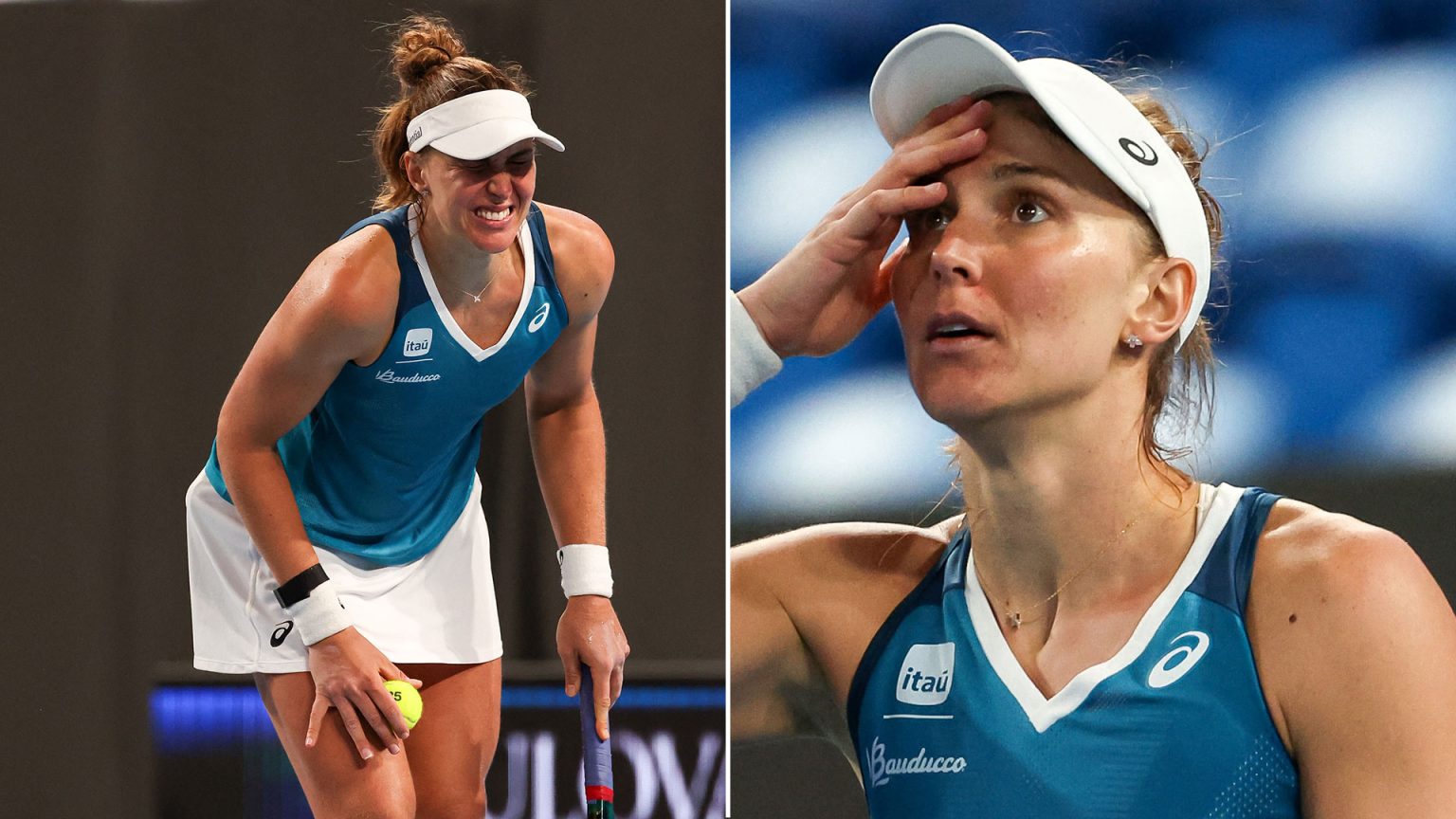 ‘Just extraordinary’ – Tennis ace plays despite being in agony and has to serve underarm because of little-known rule