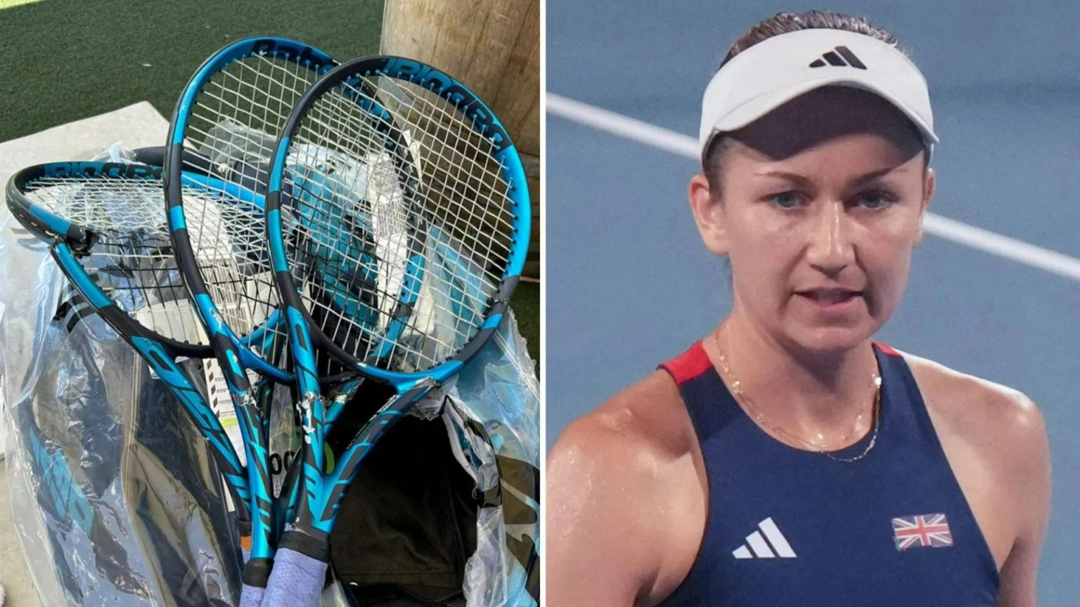 ‘This is unacceptable’ rants British tennis star after racquets snapped and bag battered beyond recognition on flight