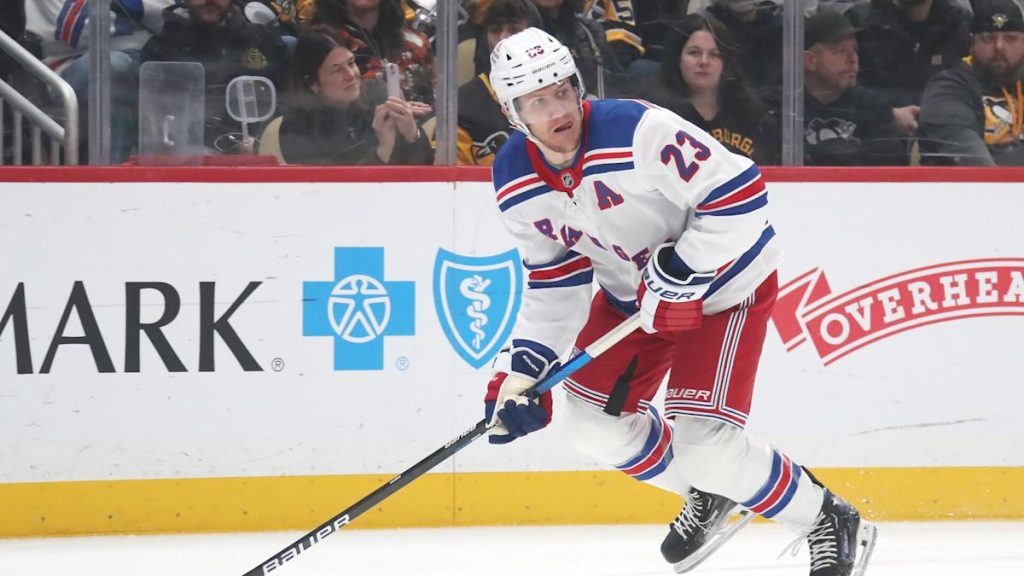 Rangers defenseman Adam Fox reportedly going on IR with upper-body injury