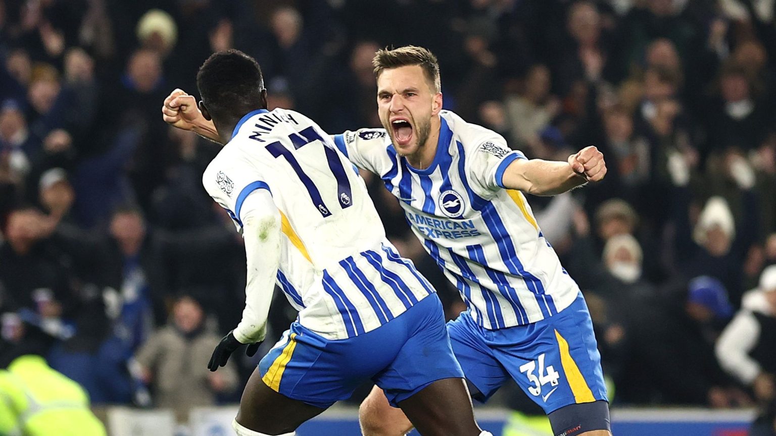 Brighton v Chelsea live – Premier League latest as Minteh’s second goal puts hosts 3-0 ahead