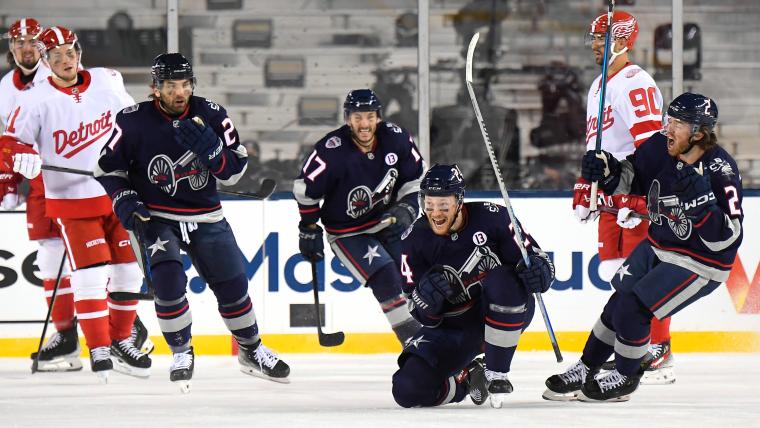 NHL Stadium Series final score, results: Blue Jackets score five goals to outlast Red Wings at Ohio Stadium