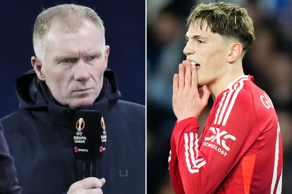 Paul Scholes slams Alejandro Garnacho for ‘SULKING’ a week after Ruben Amorim punished Man Utd star