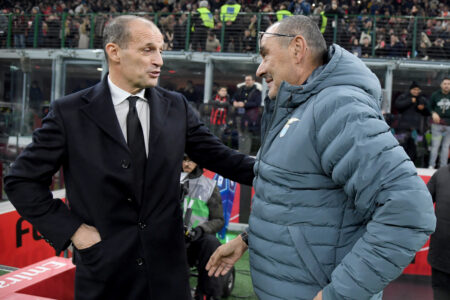 Allegri and Sarri’s assistant Ianni joke after ugly row