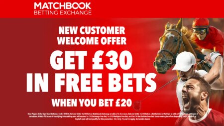Get £30 in free bets when you bet £20 at Matchbook