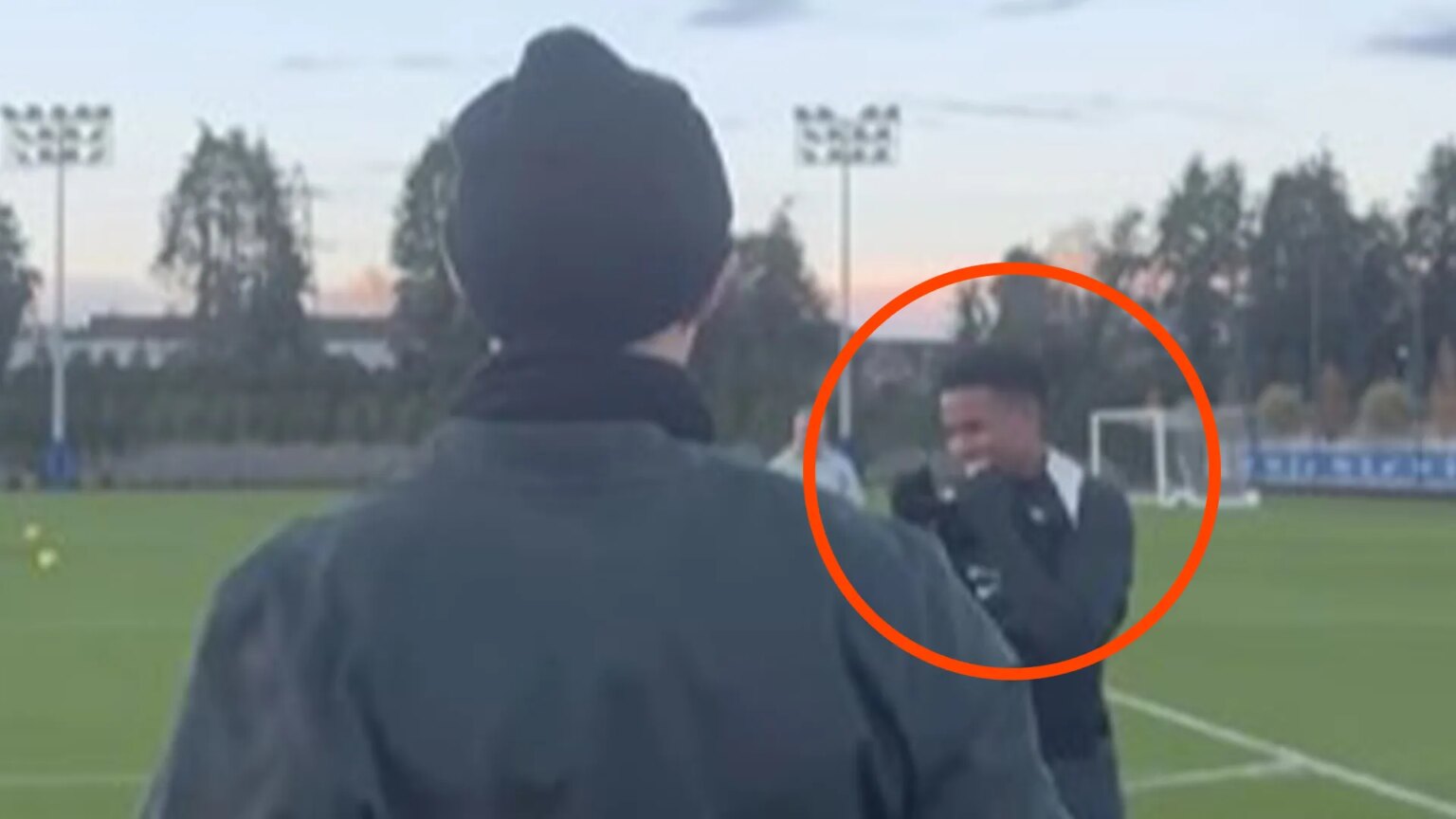 Fans love Estevao’s reaction to Cole Palmer’s screamer in training as Chelsea pair create new celebration